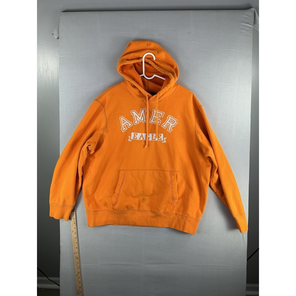 Men's American Eagle Outfitters Hoodie sweatshirt pullover‎ orange size Large